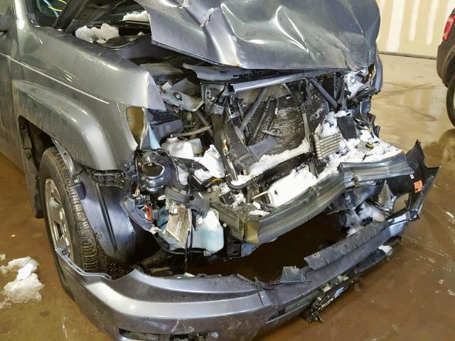 5FPYK1F29BB007939 - 2011 HONDA RIDGELINE GRAY photo 9