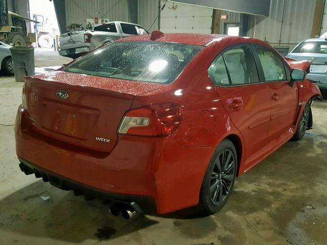 JF1VA1G63F8814582 - 2015 SUBARU WRX LIMITE RED photo 4