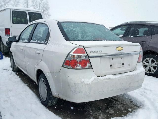 KL1TD5DE1AB082435 - 2010 CHEVROLET AVEO LS WHITE photo 3