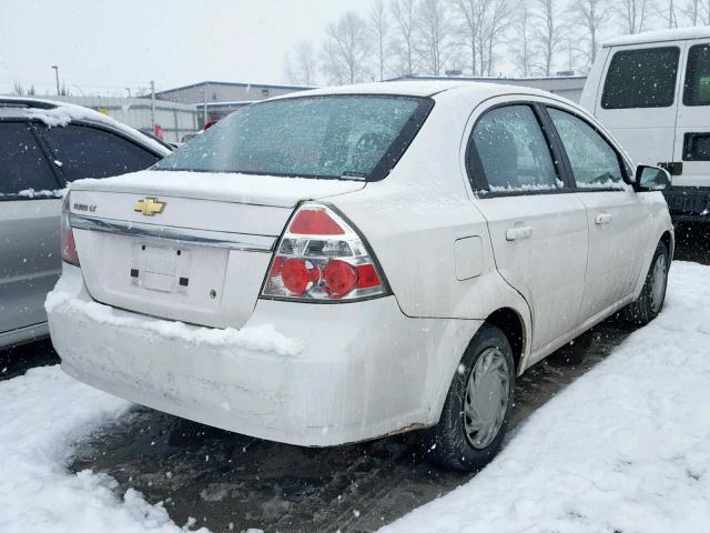 KL1TD5DE1AB082435 - 2010 CHEVROLET AVEO LS WHITE photo 4