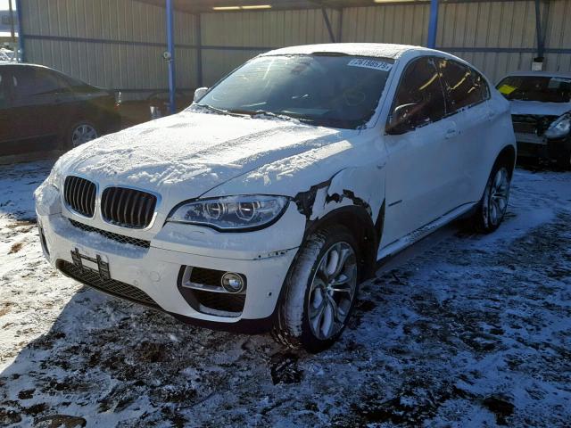 5UXFG8C56EL592438 - 2014 BMW X6 XDRIVE5 WHITE photo 2