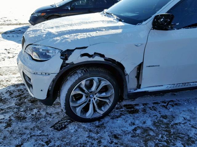 5UXFG8C56EL592438 - 2014 BMW X6 XDRIVE5 WHITE photo 9