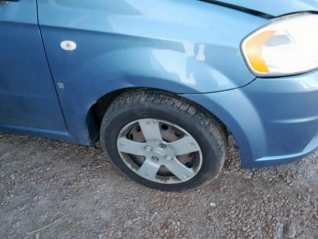 KL1TD56607B104228 - 2007 CHEVROLET AVEO BASE ლურჯი ფოტო 9