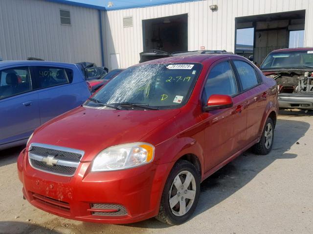 KL1TD5DE8BB211563 - 2011 CHEVROLET AVEO LS RED photo 2