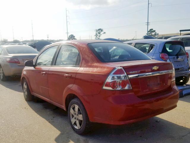 KL1TD5DE8BB211563 - 2011 CHEVROLET AVEO LS RED photo 3