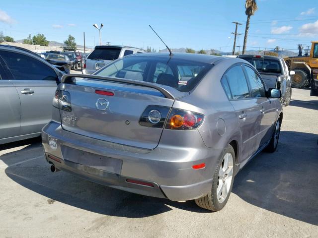 JM1BK324661446774 - 2006 MAZDA 3 S GRAY photo 4