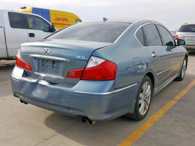 JNKAY01E58M606727 - 2008 INFINITI M35 BASE BLUE photo 4