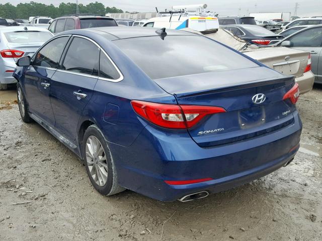 5NPE34AF2FH230402 - 2015 HYUNDAI SONATA SPO BLUE photo 3