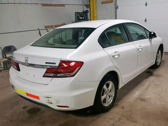 19XFB5F57DE000322 - 2013 HONDA CIVIC NATU WHITE photo 4