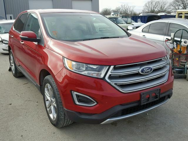 2FMTK3K84FBB91906 - 2015 FORD EDGE TITAN RED photo 1