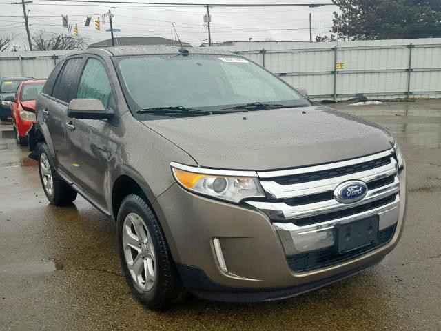 2FMDK4JC1DBC41156 - 2013 FORD EDGE SEL GRAY photo 1