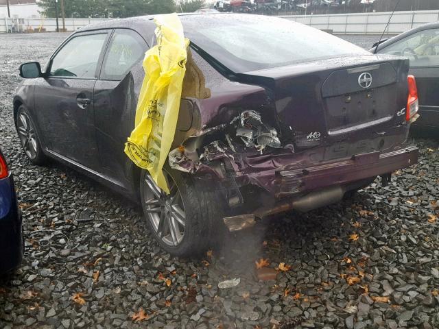 JTKJF5C79B3018239 - 2011 TOYOTA SCION TC იასამნისფერი ფოტო 3