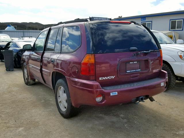 1GKDT13S732233396 - 2003 GMC ENVOY BURGUNDY photo 3