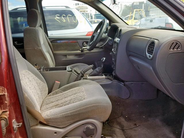 1GKDT13S732233396 - 2003 GMC ENVOY BURGUNDY photo 5