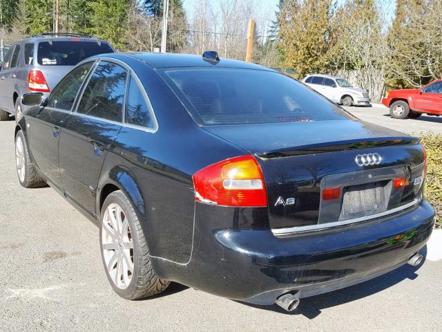 WAUCD64B04N064299 - 2004 AUDI A6 S-LINE BLACK photo 3