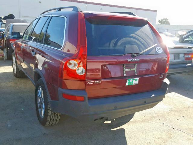 YV1CZ911551167920 - 2005 VOLVO XC90 T6 RED photo 3