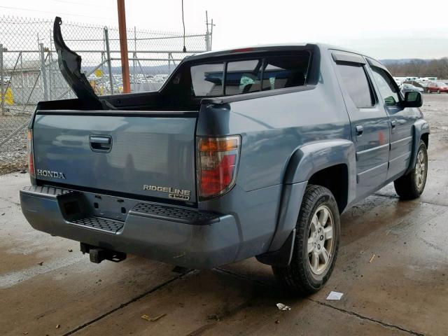 2HJYK16516H505955 - 2006 HONDA RIDGELINE BLUE photo 4