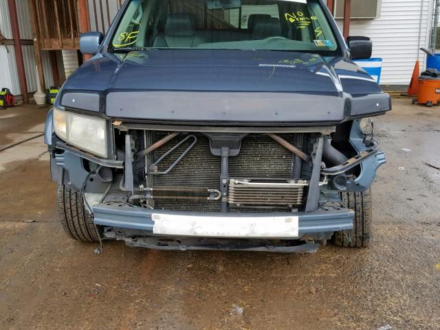 2HJYK16516H505955 - 2006 HONDA RIDGELINE BLUE photo 9