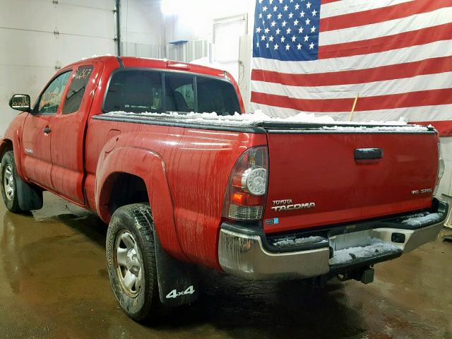 5TFUU4EN7CX030562 - 2012 TOYOTA TACOMA RED photo 3