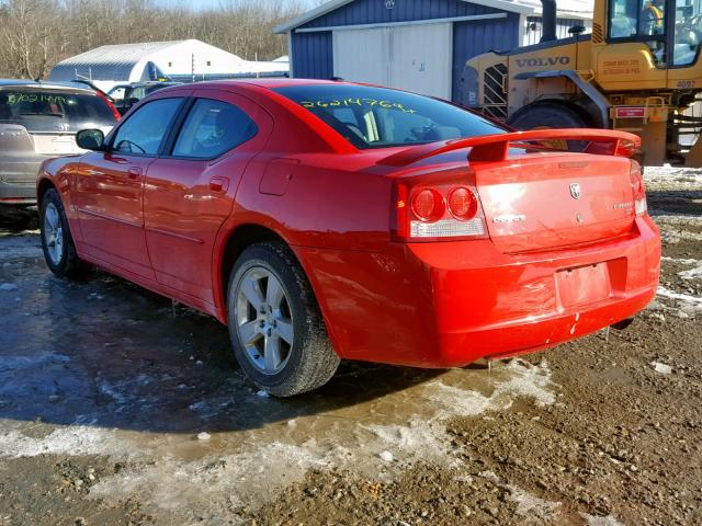 2B3CA3CV0AH192344 - 2010 DODGE CHARGER SX RED photo 3