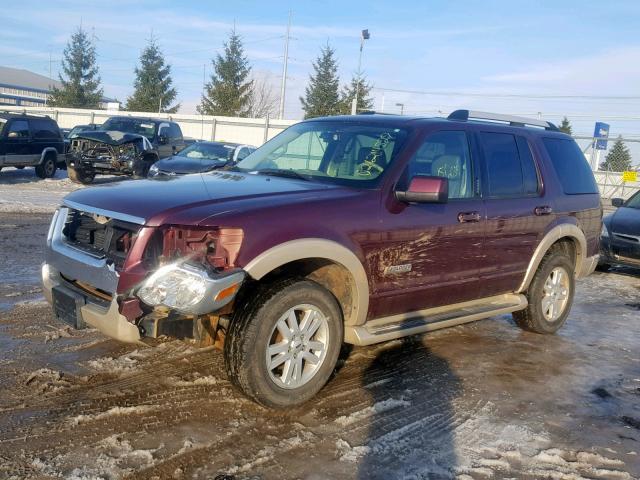 1FMEU74E57UA71069 - 2007 FORD EXPLORER E BURGUNDY photo 2