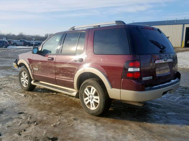 1FMEU74E57UA71069 - 2007 FORD EXPLORER E BURGUNDY photo 3