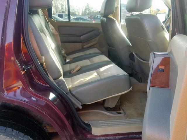 1FMEU74E57UA71069 - 2007 FORD EXPLORER E BURGUNDY photo 6