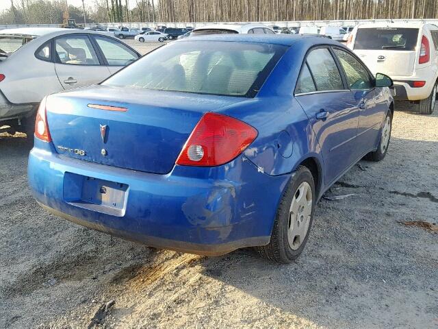 1G2ZF58BX74130058 - 2007 PONTIAC G6 VALUE L BLUE photo 4