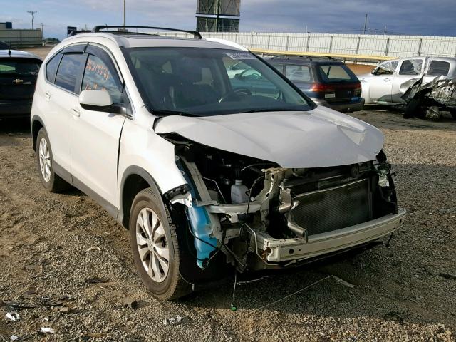 5J6RM4H71DL004237 - 2013 HONDA CR-V EXL WHITE photo 1