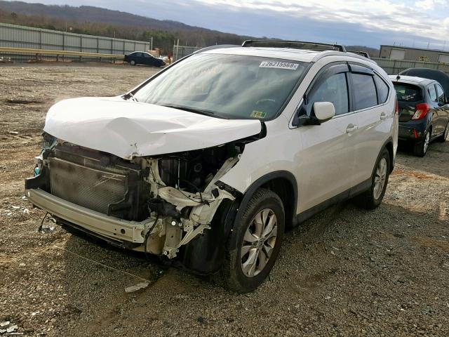 5J6RM4H71DL004237 - 2013 HONDA CR-V EXL WHITE photo 2