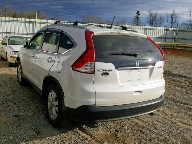 5J6RM4H71DL004237 - 2013 HONDA CR-V EXL WHITE photo 3