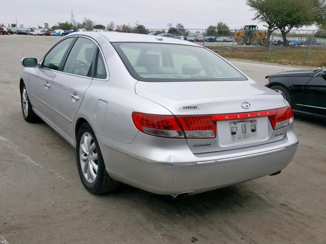 KMHFC46F48A305300 - 2008 HYUNDAI AZERA SE SILVER photo 3