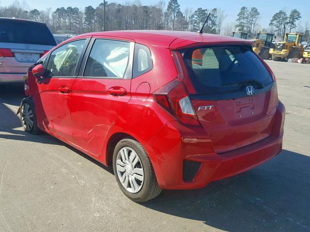 3HGGK5G56HM701126 - 2017 HONDA FIT LX RED photo 3