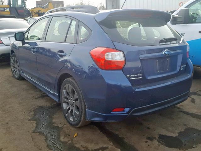 JF1GPAL6XDH209176 - 2013 SUBARU IMPREZA SP BLUE photo 3