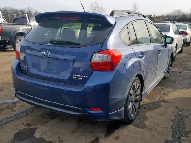 JF1GPAL6XDH209176 - 2013 SUBARU IMPREZA SP BLUE photo 4