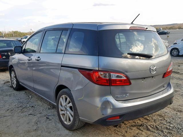 JM1CW2BL0E0175919 - 2014 MAZDA 5 SPORT SILVER photo 3