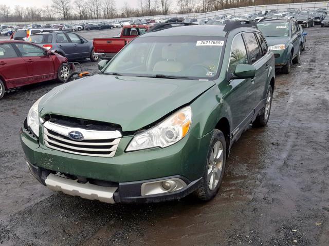 4S4BRDJC2B2348593 - 2011 SUBARU OUTBACK 3. GREEN photo 2