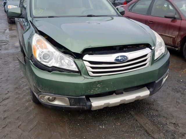 4S4BRDJC2B2348593 - 2011 SUBARU OUTBACK 3. GREEN photo 9