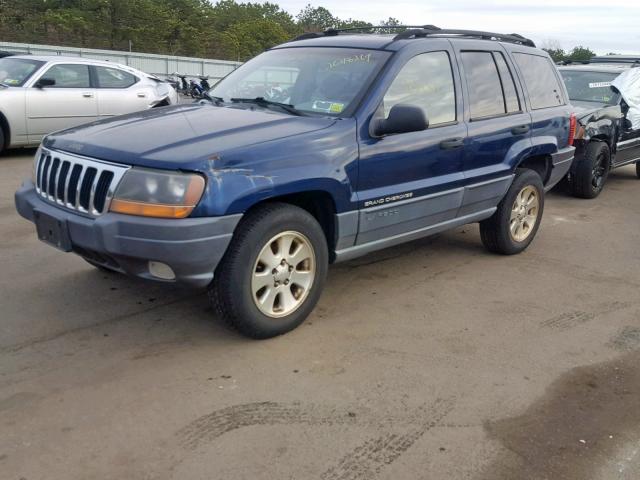 1J4GW48S11C626192 - 2001 JEEP GRAND CHER BLUE photo 2