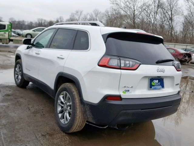 1C4PJMLB6KD355282 - 2019 JEEP CHEROKEE L WHITE photo 3