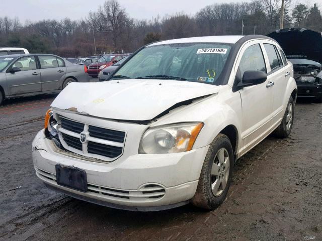 1B3HB28A79D203898 - 2009 DODGE CALIBER SE WHITE photo 2