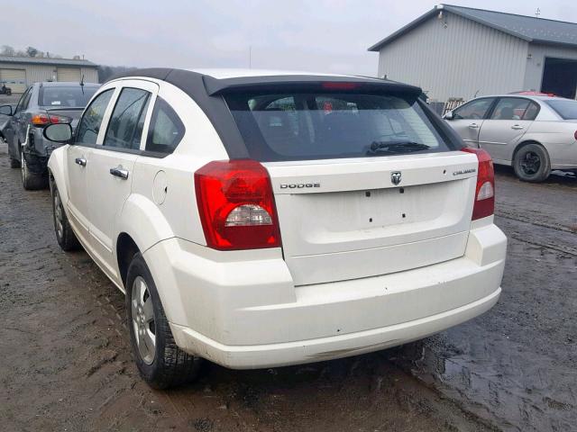 1B3HB28A79D203898 - 2009 DODGE CALIBER SE WHITE photo 3