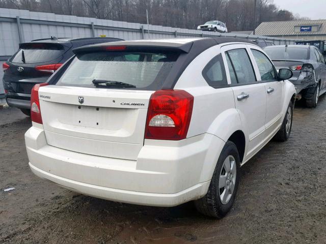 1B3HB28A79D203898 - 2009 DODGE CALIBER SE WHITE photo 4