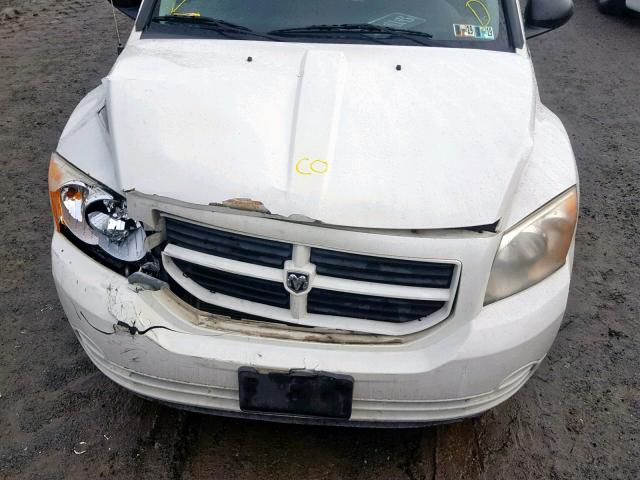 1B3HB28A79D203898 - 2009 DODGE CALIBER SE WHITE photo 7