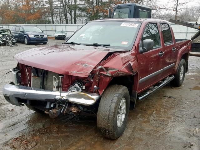 1GCDT13E988136789 - 2008 CHEVROLET COLORADO BURGUNDY photo 2