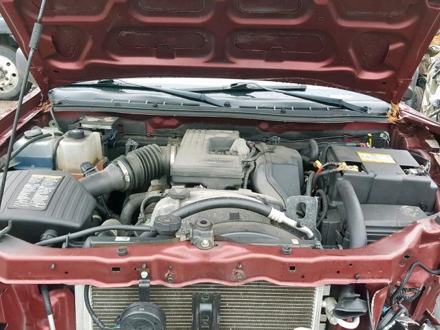 1GCDT13E988136789 - 2008 CHEVROLET COLORADO BURGUNDY photo 7