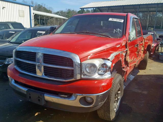 1D7KS28C87J527307 - 2007 DODGE RAM 2500 S RED photo 2