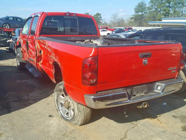 1D7KS28C87J527307 - 2007 DODGE RAM 2500 S RED photo 3