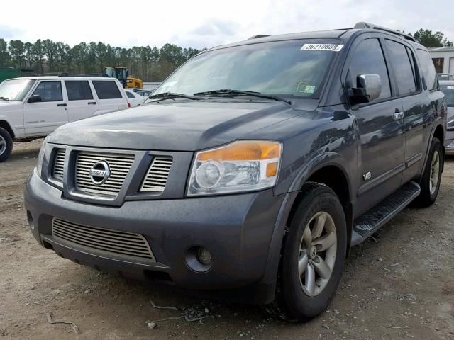 5N1BA08D58N620513 - 2008 NISSAN ARMADA SE GRAY photo 2