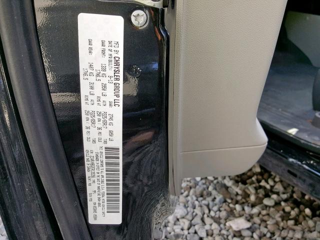 2C4RVABG2ER135356 - 2014 VOLKSWAGEN ROUTAN SE BLACK photo 10